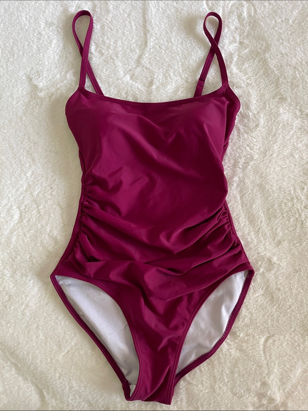 Women’s One-Piece Swim Suit in Deep Magenta. SZ XS